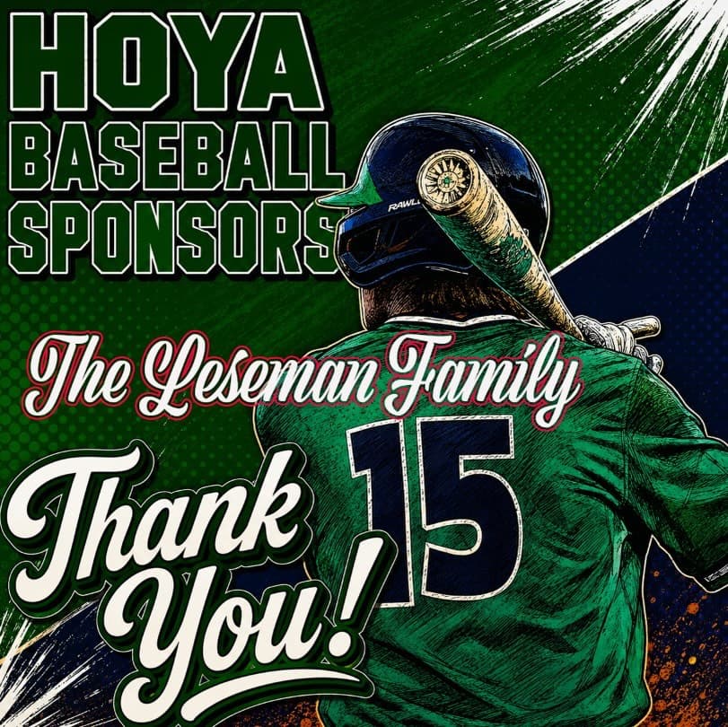 Thank you Leseman Family for being a Hoya Baseball Sponsor.
You too can be a Hoya Baseball Sponsor: see link
https://www.harrisonhoyabas