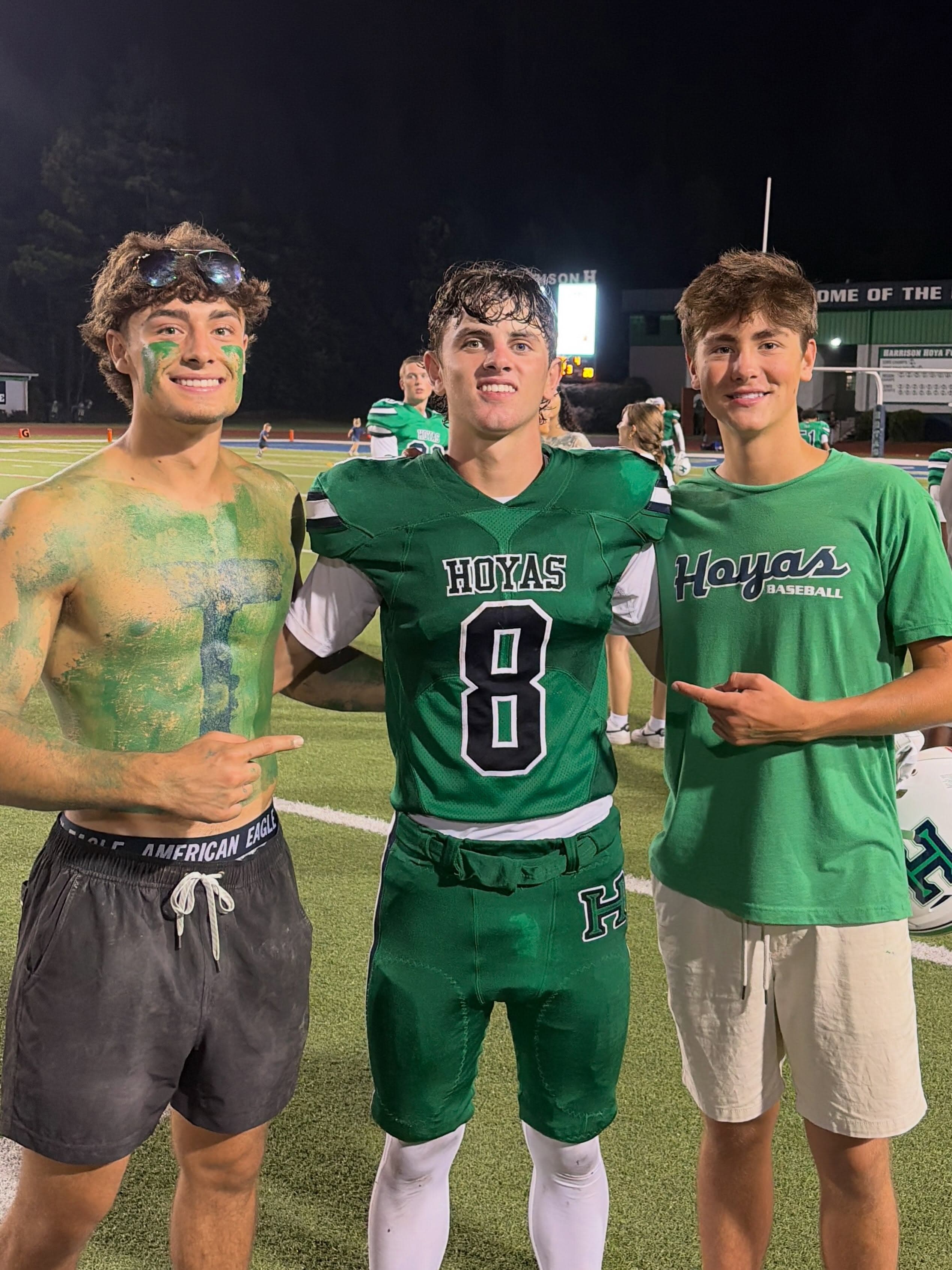 Alex and Barrett out supporting g their two sport brother Parker. Good win last night. More than just team mates.